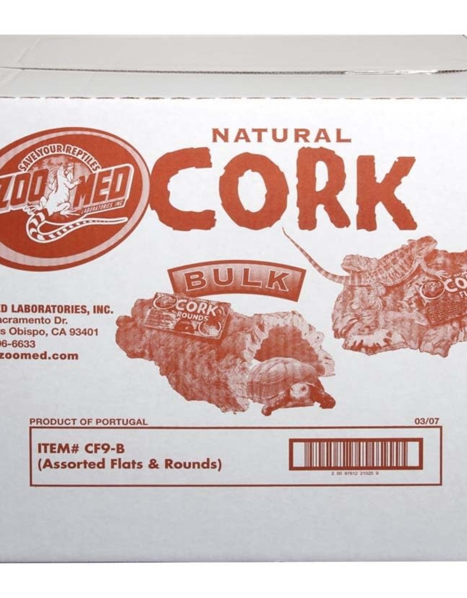 ZOO MED LABORATORIES, INC. ZOO MED- CF9-B- NATURAL  CORK BARK- 4X6X8- PER LB
