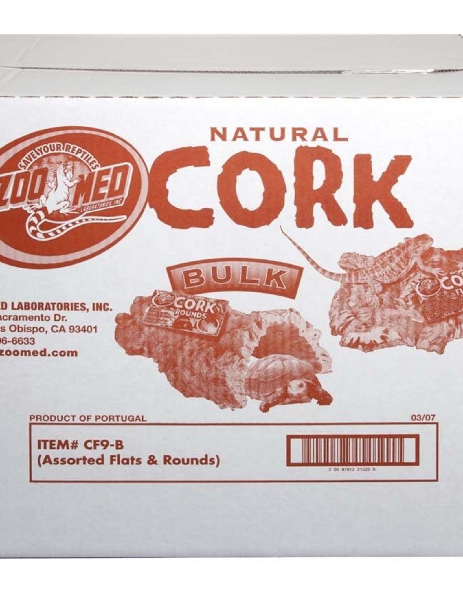 ZOO MED LABORATORIES, INC. ZOO MED- CF9-B- NATURAL  CORK BARK- 2X1X3- PER OZ