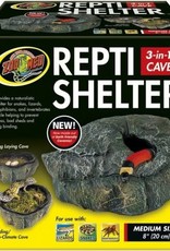 ZOO MED LABORATORIES, INC. ZOO MED- RC-31- REPTI SHELTER- HIDE- 3 IN 1 CAVE- 8.5X8.5X6- MEDIUM