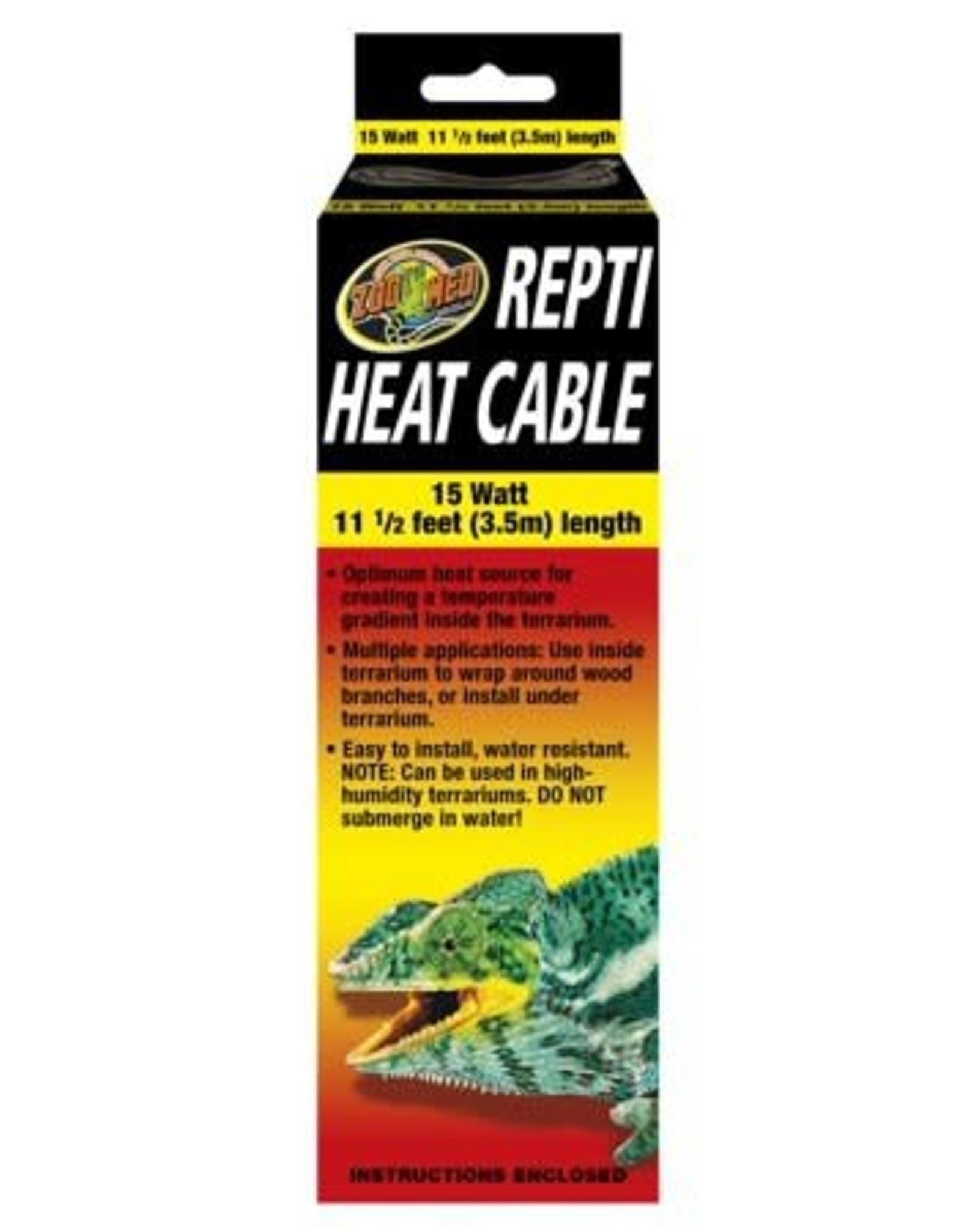 ZOO MED LABORATORIES, INC. ZOO MED- RHC-15- REPTI- HEAT CABLE- 8.25X2.5X2- 11.5FT- 15W