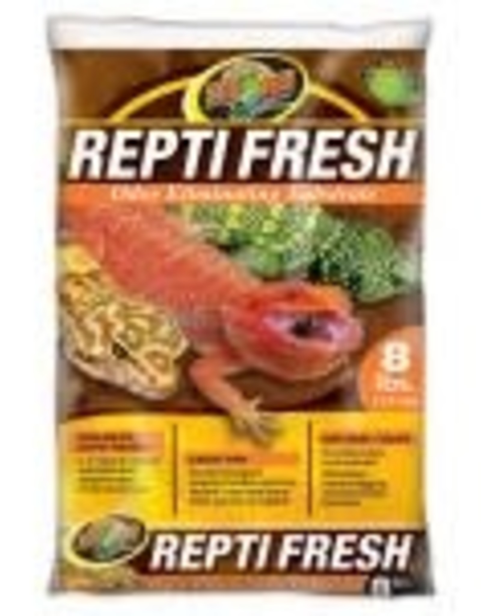 ZOO MED LABORATORIES, INC. ZOO MED- RO-8- REPTI FRESH- ODOR ELIMINATING SAND- 14.5X9.5X2.5- 8 LB- WHITE