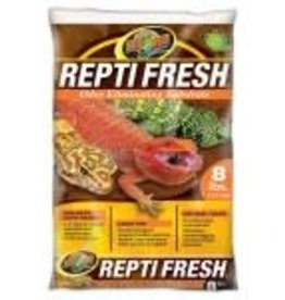 ZOO MED LABORATORIES, INC. ZOO MED- RO-8- REPTI FRESH- ODOR ELIMINATING SAND- 14.5X9.5X2.5- 8 LB- WHITE