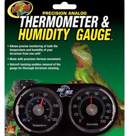 ZOO MED LABORATORIES, INC. ZOO MED- TH-22- ANALOG THERMOMETER HUMIDITY GAUGE- 2.5X2.5X.5