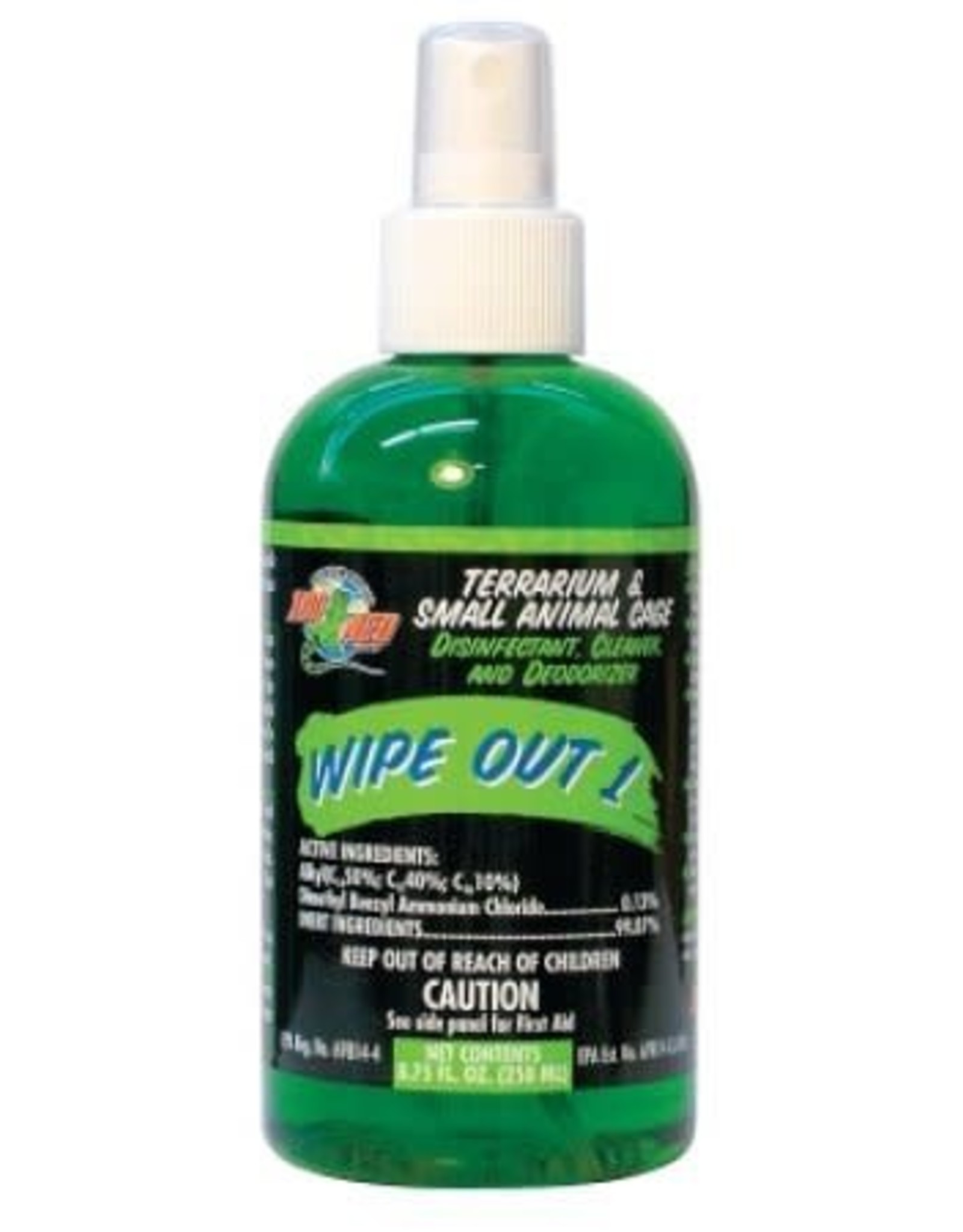 ZOO MED LABORATORIES, INC. ZOO MED- WO-18- WIPE OUT- TERRARIUM CLEANER/DISINFECTANT-  2.5X2.5X6- 8.75 OZ