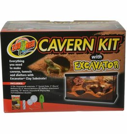 ZOO MED LABORATORIES, INC. ZOO MED- XRK-1- EXCAVATOR CLAY- BURROWING SUBSTRATE- 10X6X7- CAVERN  KIT