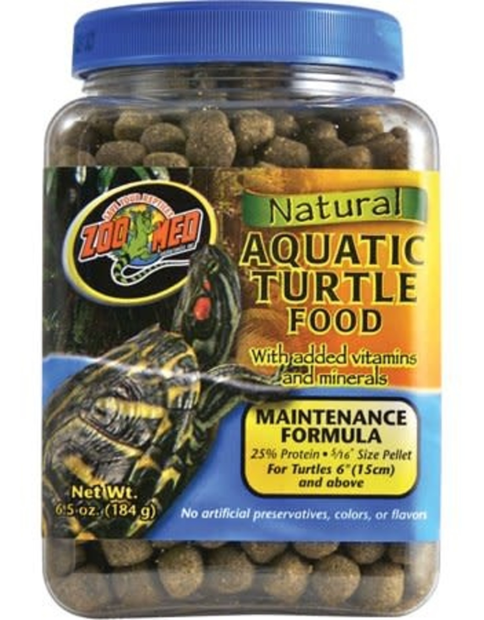 ZOO MED LABORATORIES, INC. ZOO MED- ZM-110- NATURAL- AQUATIC TURTLE FOOD- MAINTENANCE FORMULA- 3X3X4.5- 6.5 OZ