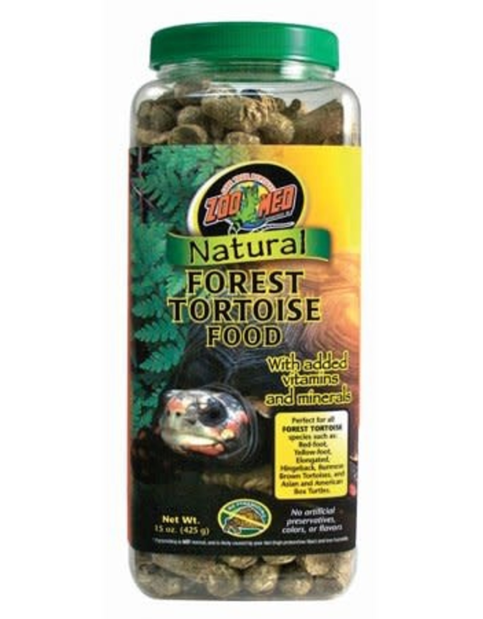 ZOO MED LABORATORIES, INC. ZOO MED- ZM-121- NATURAL- TORTOISE FOOD- FORREST- 3X3X8- 15 OZ