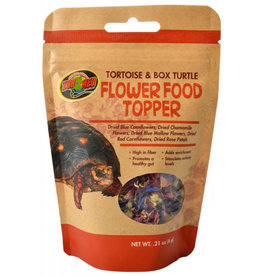 ZOO MED LABORATORIES, INC. ZOO MED- ZM-140-  FLOWER FOOD TOPPER- 6X4X1- TORTOISE AND BOX TURTLE- 4X6X1- .21 OZ