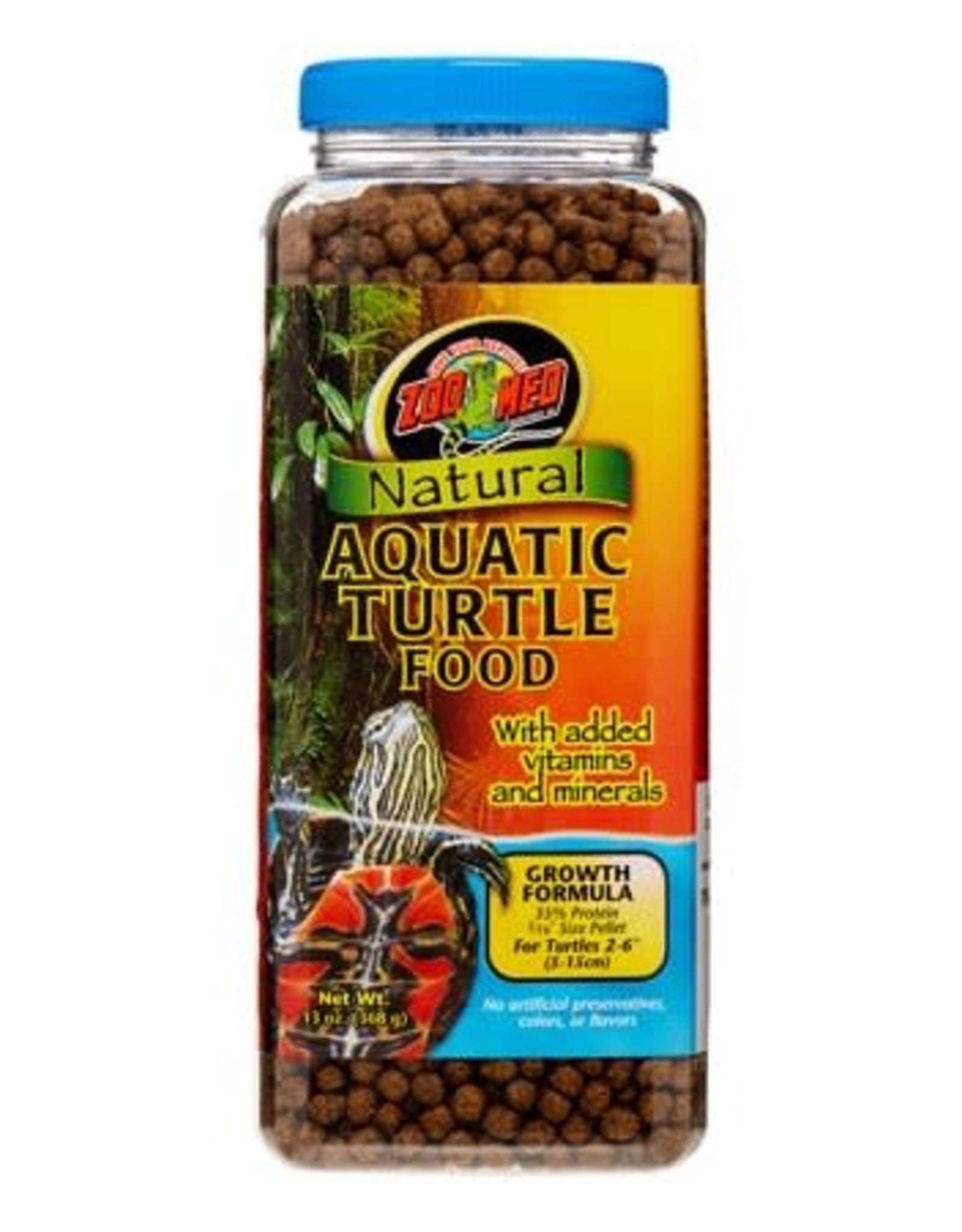 ZOO MED LABORATORIES, INC. ZOO MED- ZM-52- NATURAL- AQUATIC TURTLE FOOD- GROWTH FORMULA- 4X4X8- 13 OZ