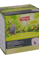 LIVING WORLD LIVING WORLD- 81810- BIRD BATH- OUTSIDE- CLEAR- 5.5X5.8X4.3- LARGE (COLOR OF BASE CAN VARY)