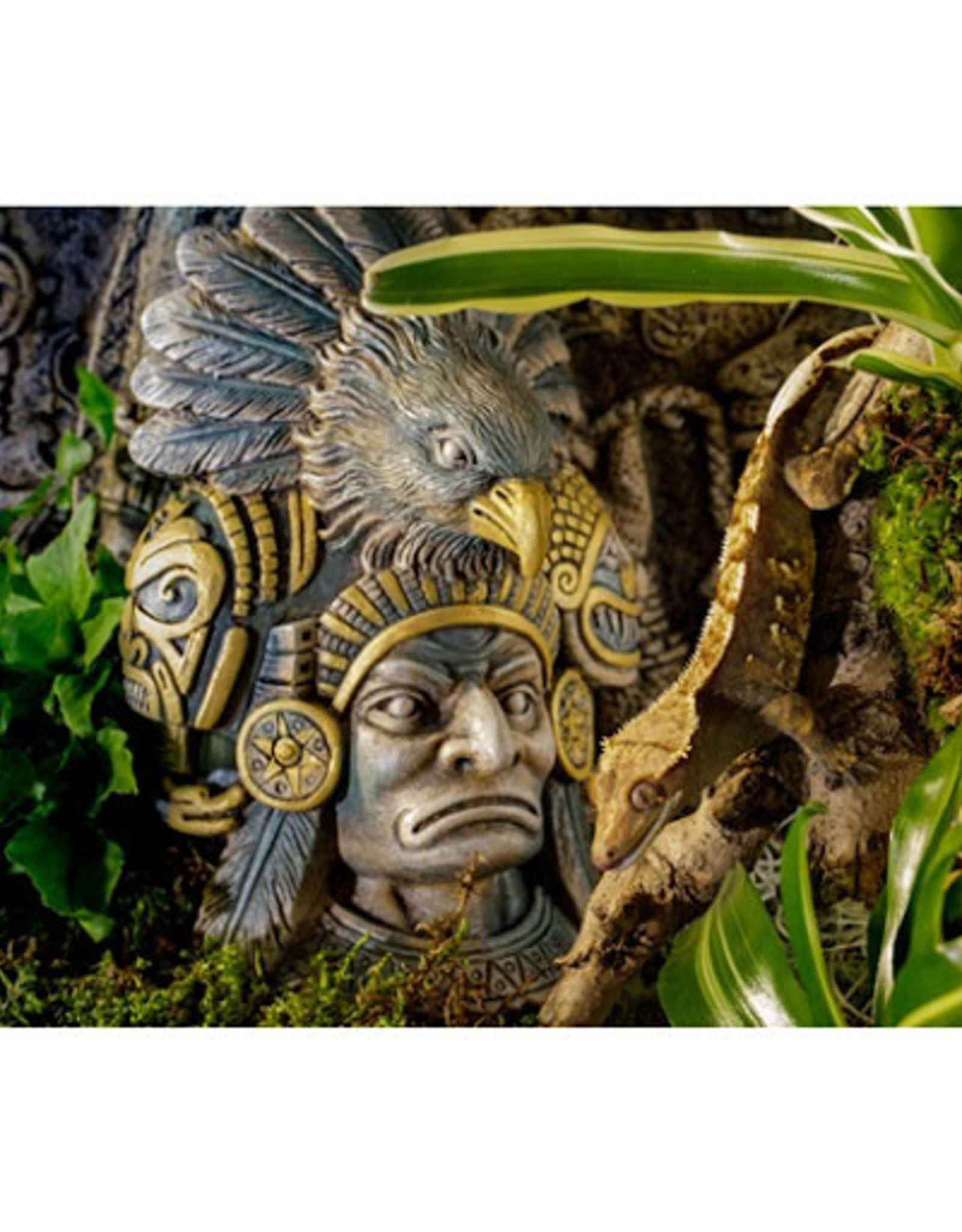 EXO TERRA EXO TERRA- PT3167- TERRARIUM DECOR- HIDE- WARRIOR EAGLE KNIGHT- HIDEOUT- 8.6X6X5- AZTEC