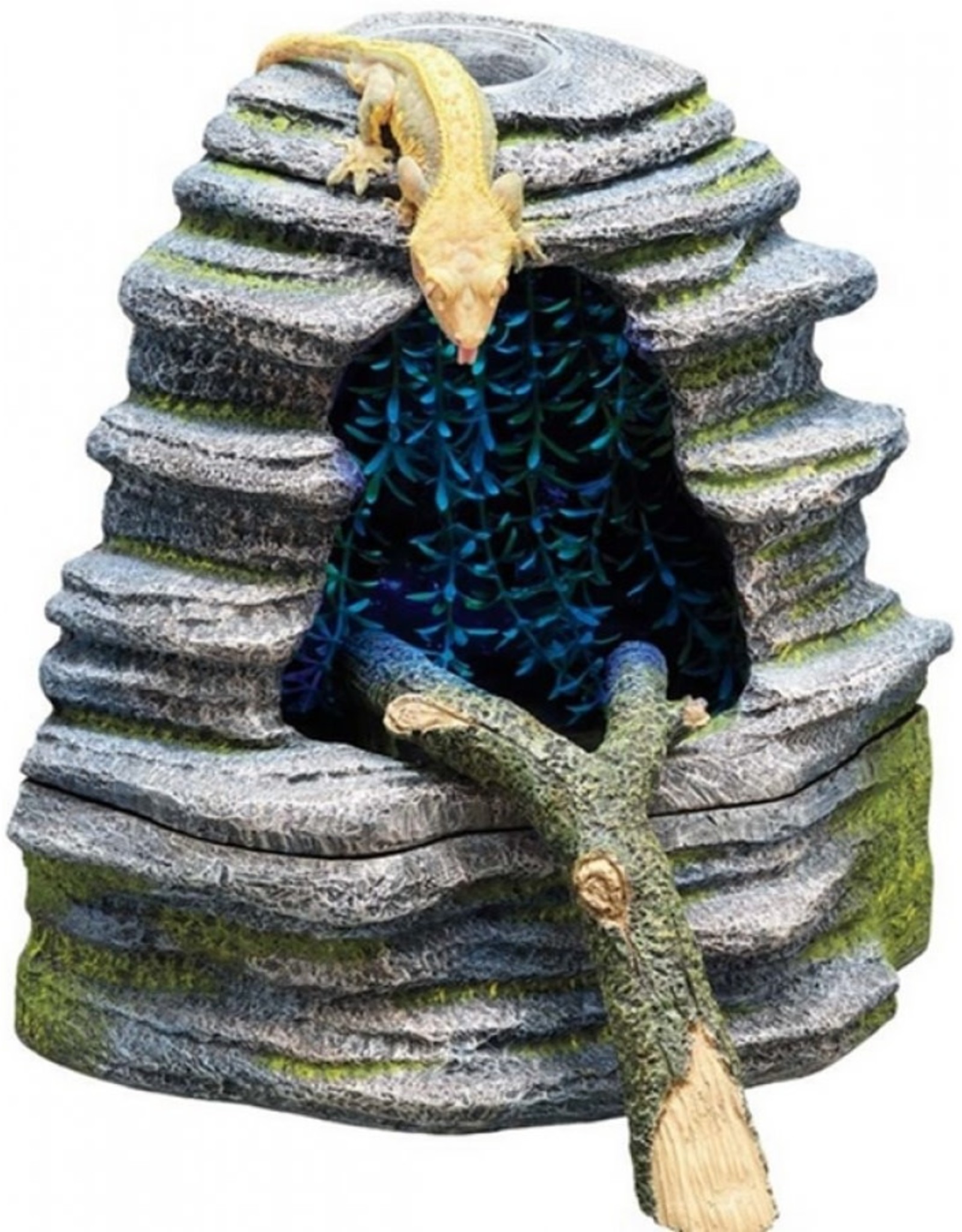 ZILLA PET PRODUCTS ZILLA- TERRARIUM- NATRUALISTIC- SPRING CAVE FOUNTAIN- 13.50X10X10- WITH BLUE LED