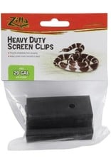 ZILLA PET PRODUCTS ZILLA- SCREEN CLIPS-  HEAVY DUTY- 6X4X1- SMALL- 29 GALLON