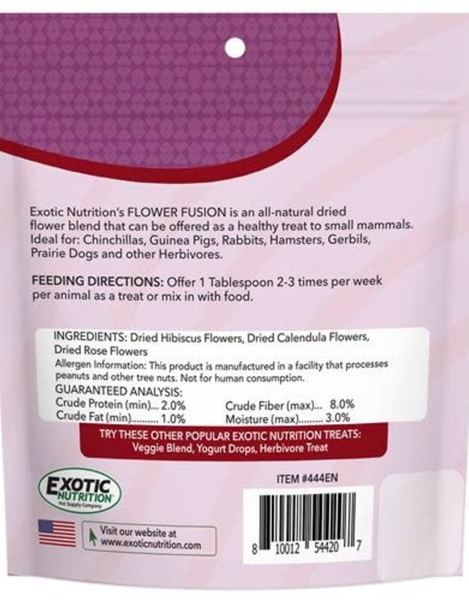 EXOTIC NUTRITION 444EN- TREAT- 2X4X6- FLOWER FUSION 25G