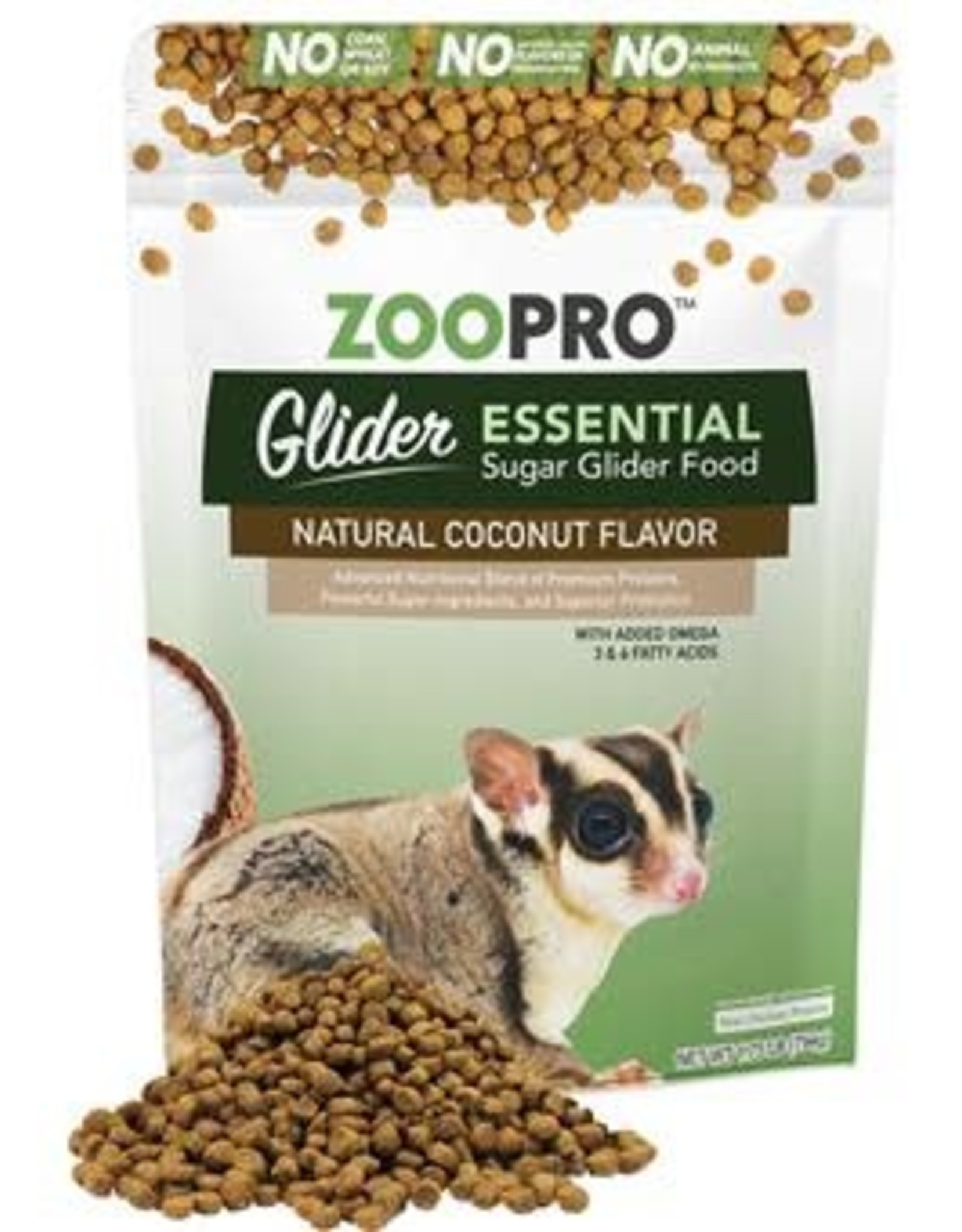 EXOTIC NUTRITION EXOTIC NUTRITION- EN4146- ZOOPRO- 6X8X2- GLIDER- ESSENTIAL- DIET 1.75 LB