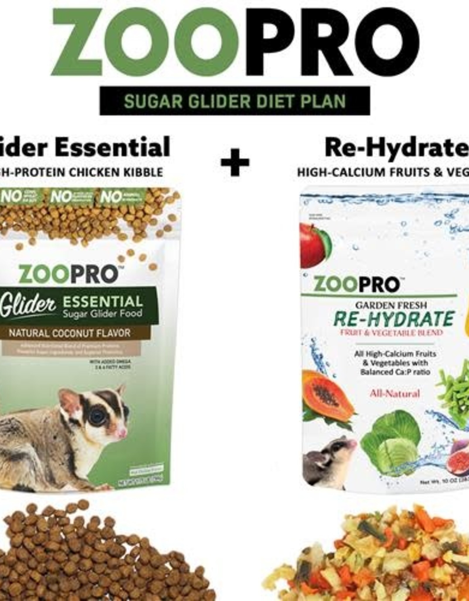 EXOTIC NUTRITION EXOTIC NUTRITION- EN4146- ZOOPRO- 6X8X2- GLIDER- ESSENTIAL- DIET 1.75 LB