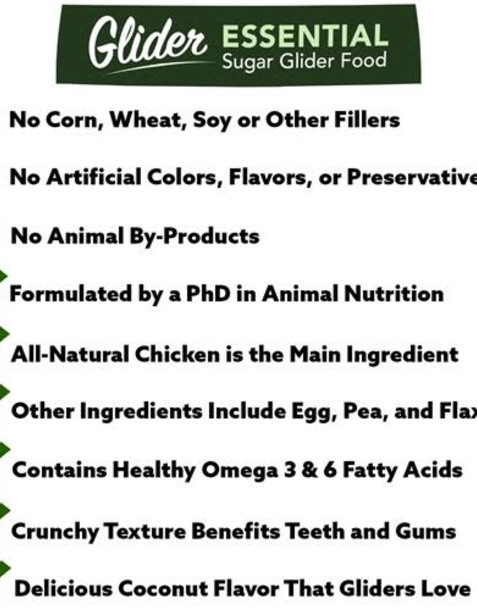 EXOTIC NUTRITION EXOTIC NUTRITION- EN4146- ZOOPRO- 6X8X2- GLIDER- ESSENTIAL- DIET 1.75 LB