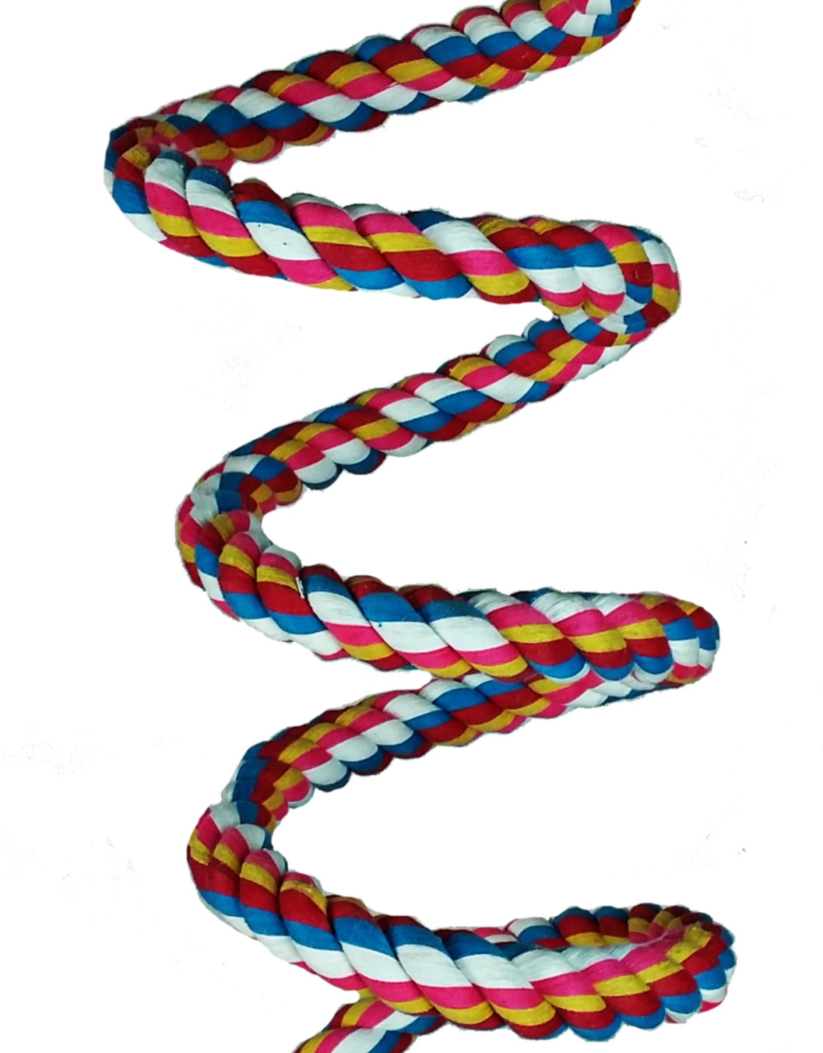 Happy Beaks Extra Large Rainbow Cotton Rope Boing with Bell