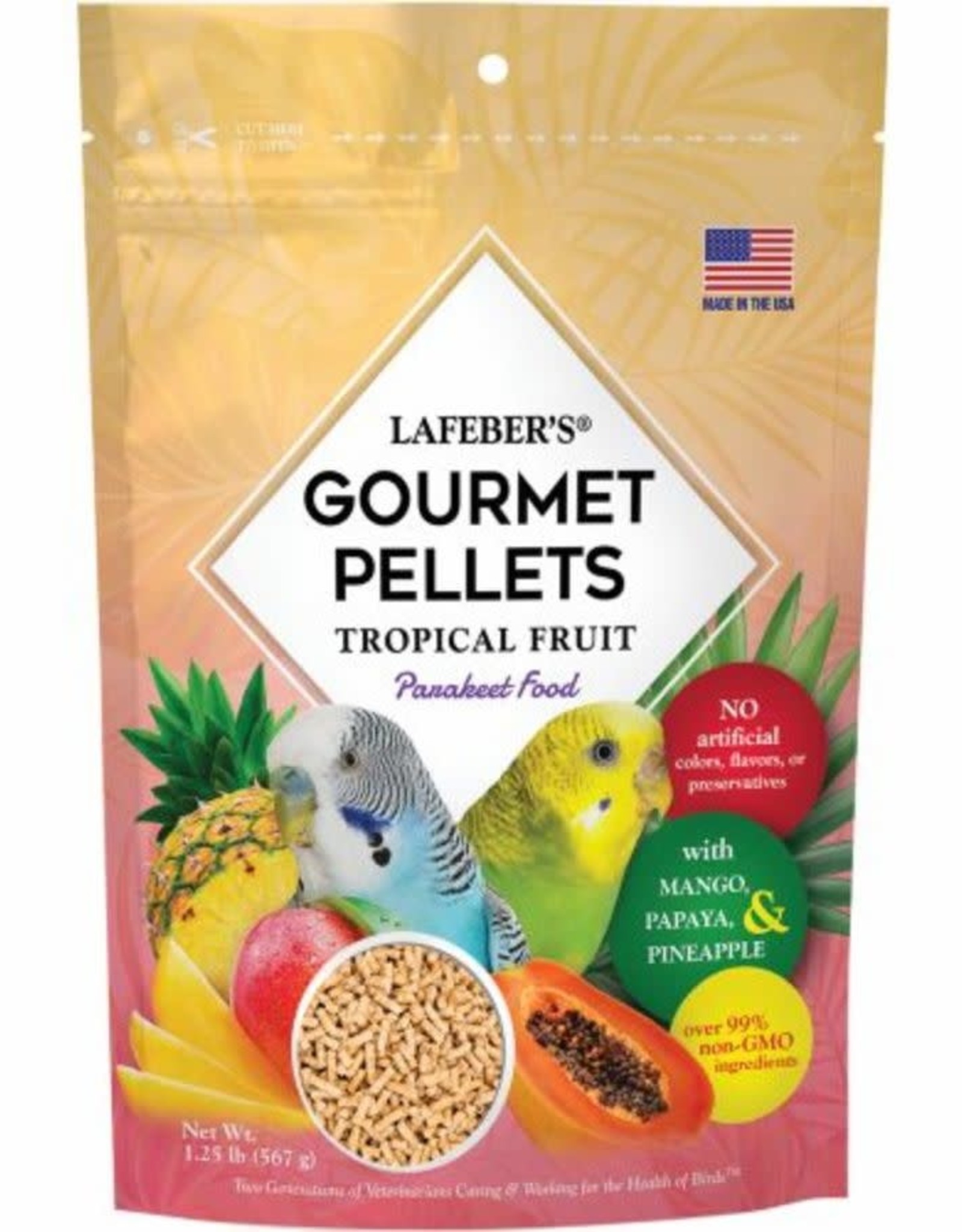 LAFEBER'S LAFEBER'S- GOURMET PELLETS- TROPICAL FRUIT- 10X6X2- 1.25 LB- PARAKEET
