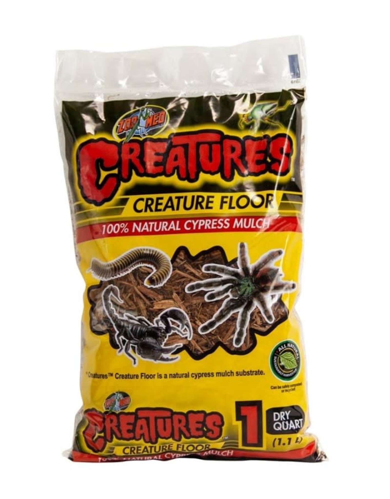ZOO MED LABORATORIES, INC. ZOO MED- CT-71- CREATURES- NATURAL CYPRESS SUBSTRATE BEDDING- 3X6X8-  1QT