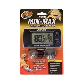 ZOO MED LABORATORIES, INC. ZOO MED- TH-32- THERMOMETER- MIN-MAX- 2X4X1- DIGITIAL