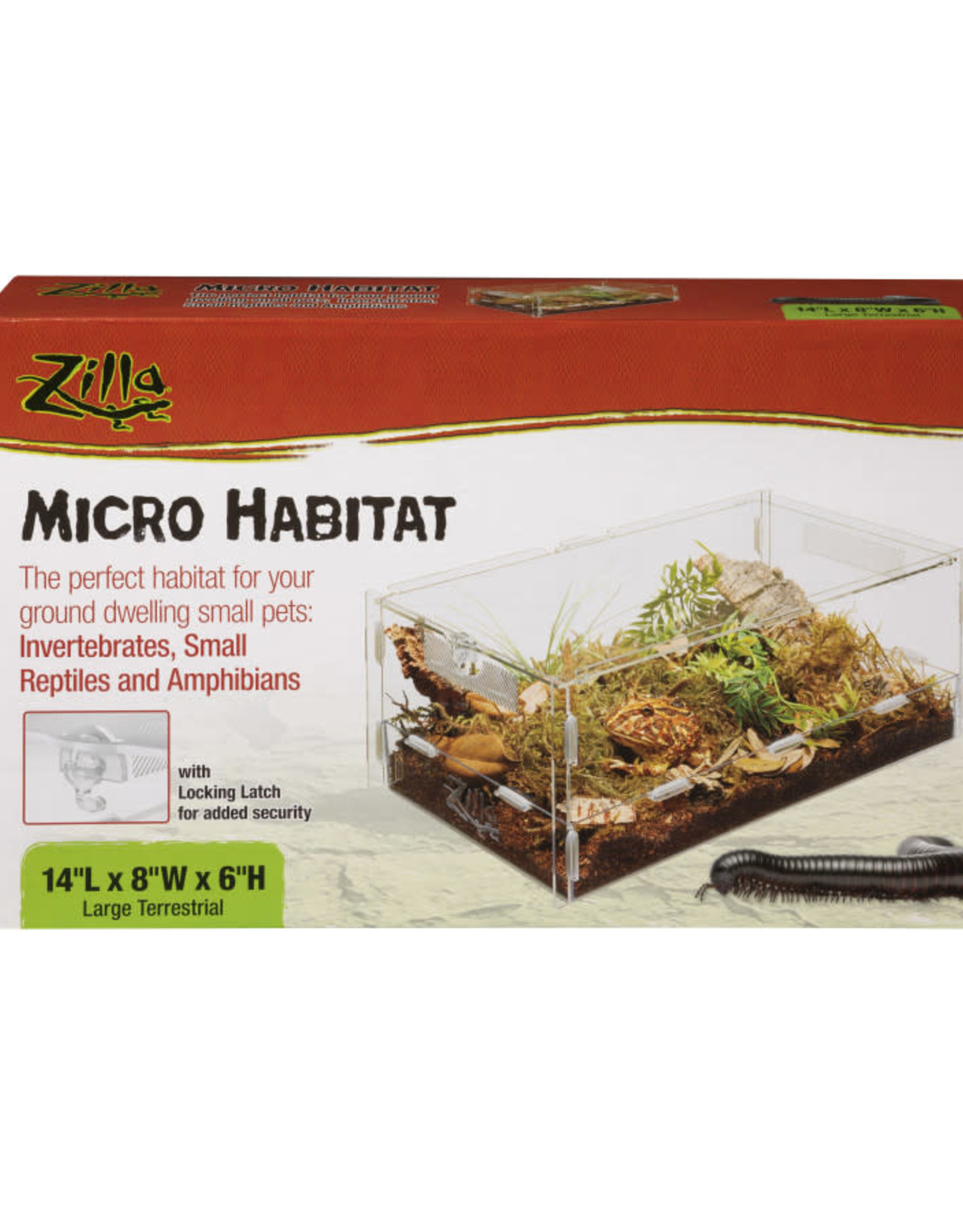 CENTRAL GARDEN & PET - AQUATIC ZILLA- MICRO HABITAT- TERRESTRIAL-14X8X6-  LARGE