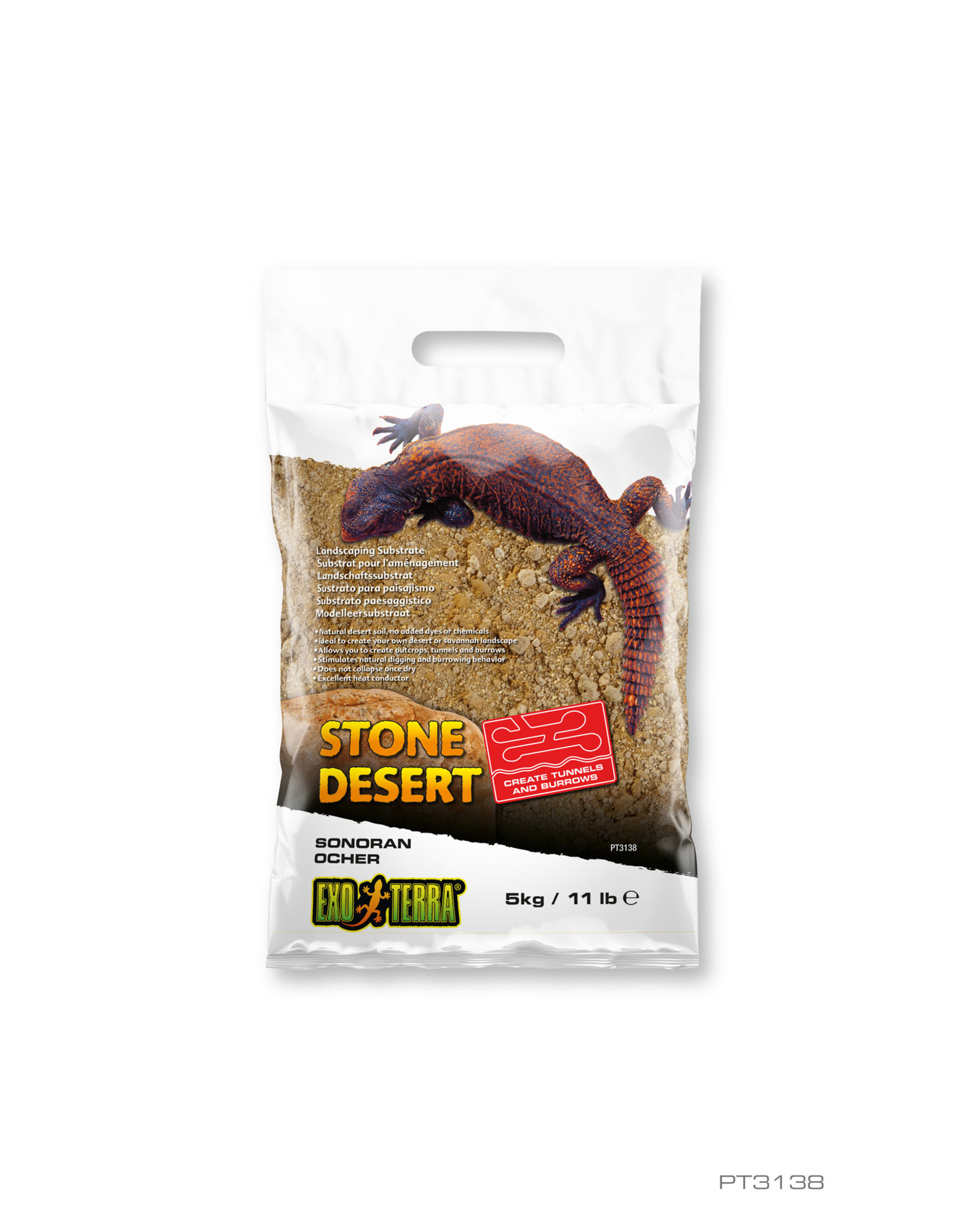 EXO TERRA EXO TERRA- PT3138- SUBSTRATE- STONE DESERT- 10X9X2- 11 LB- SONORAN OCHER
