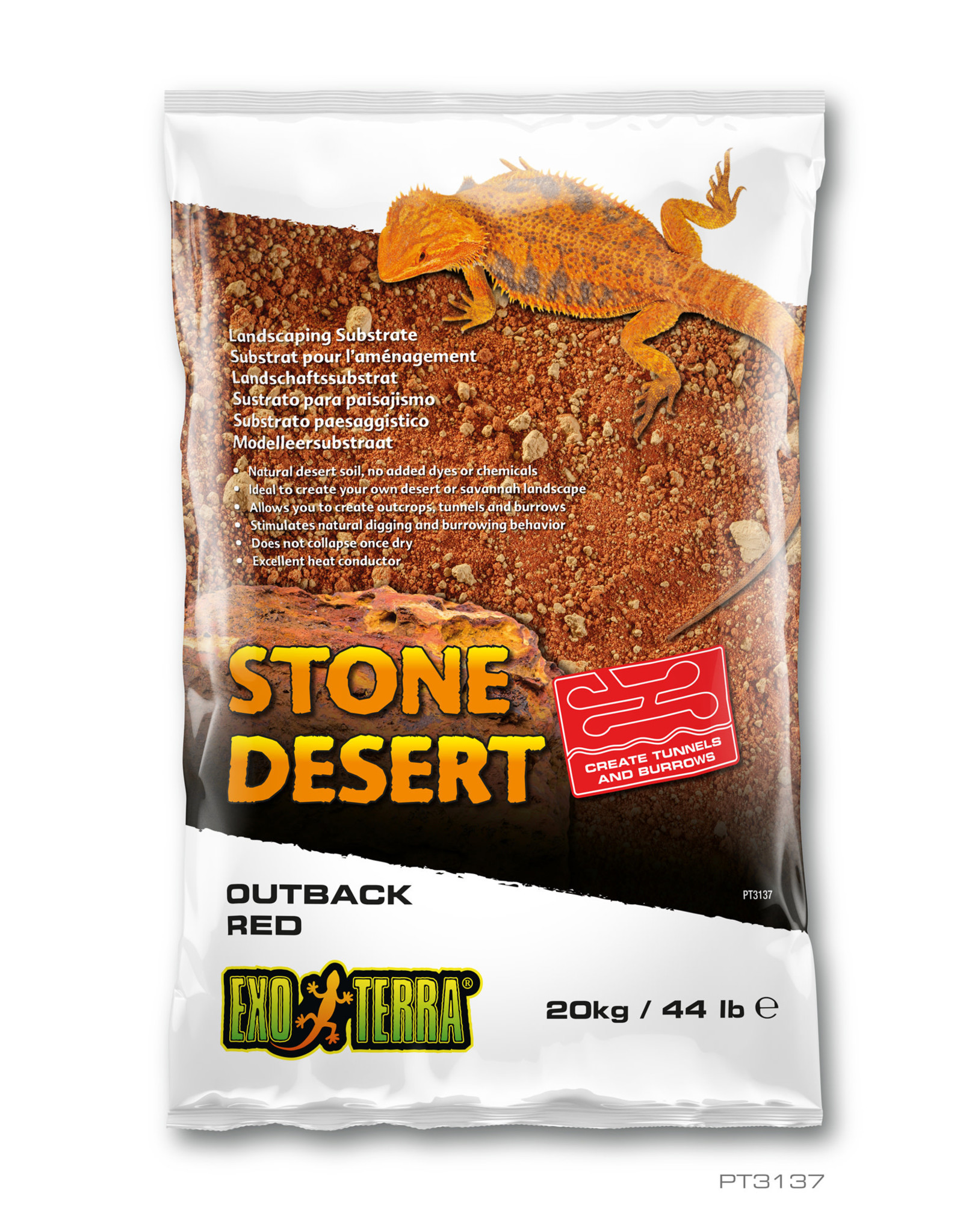 EXO TERRA EXO TERRA- PT3137- SUBSTRATE- STONE DESERT- 34X25X4- 44 LB- OUTBACK RED
