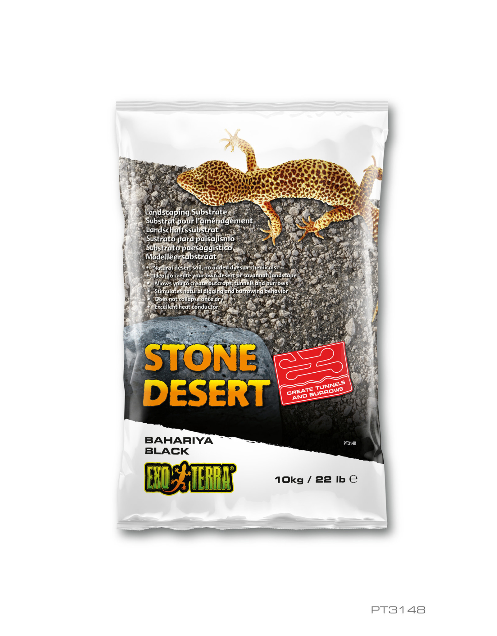 EXO TERRA EXO TERRA- PT3148- SUBSTRATE- STONE DESERT- 20X18X4- 22 LB- BAHARIYA BLACK