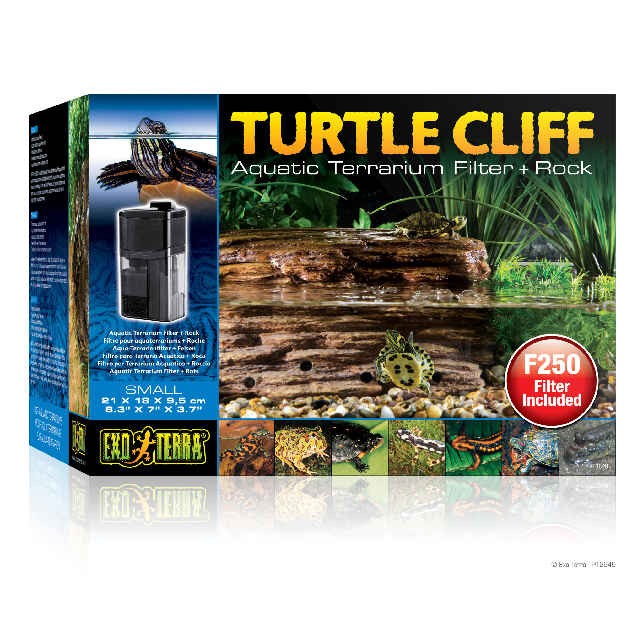 PT3649 URTLE CLIFF AQUATIC TERRARIUM FILTER + ROCK SMALL
