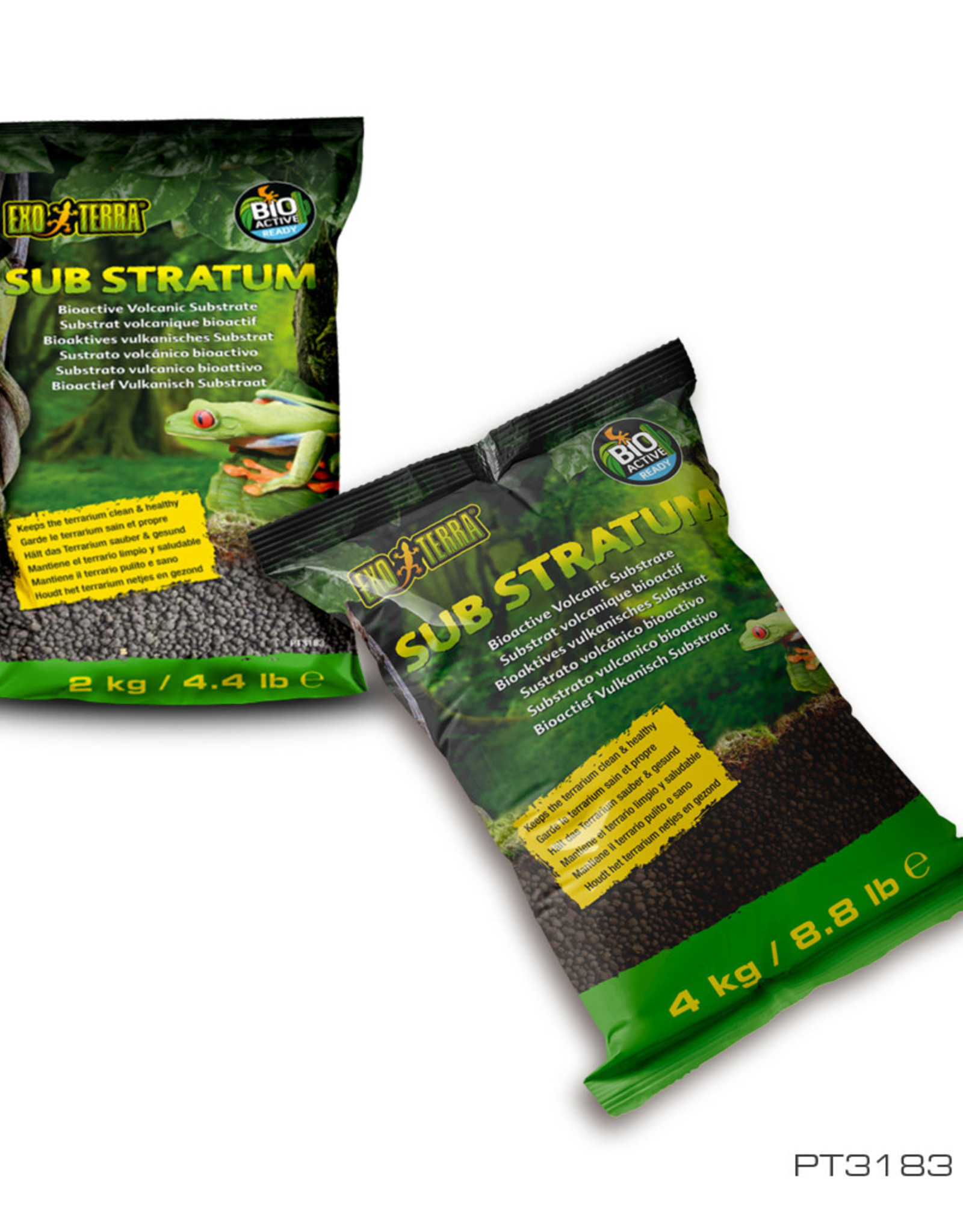 EXO TERRA EXO TERRA- PT3183- SUBSTRATE- SUB STRATUM- BIOACTIVE VOLCANIC SUBSTRATE- 12X16X4- 4.4 LB