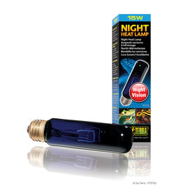 EXO TERRA EXO TERRA- PT2120- NIGHT HEAT- MOONLIGHT LAMP/BULB- BLUE GLASS- 3X3X5- 15W