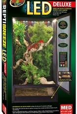 ZOO MED LABORATORIES, INC. ZOO MED- NT-15 REPTIBREEZE SCREEN CAGE- DELUXE LED- MEDIUM-  16X16X30