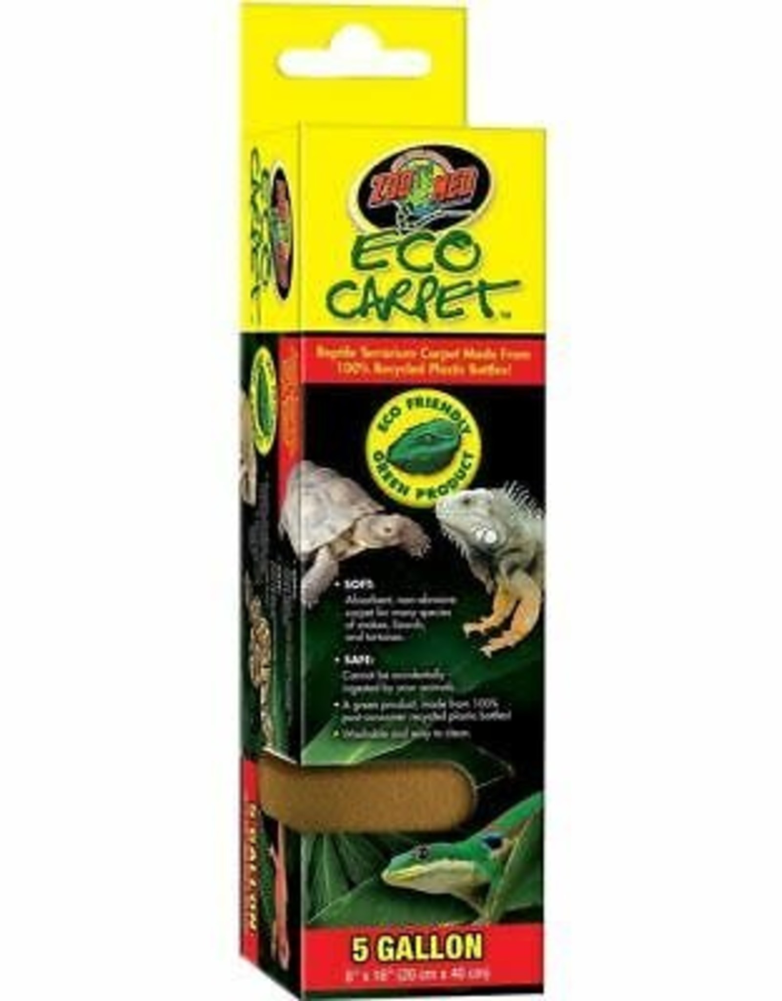 ZOO MED LABORATORIES, INC. ZOO MED- ET-5T- ECO CARPET- REPTILE TERRARIUM SUBSTRATE- 8X16- 5 GALLON- TAN