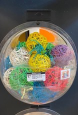 BIRDS LOVE FOOT TOY- VINE BALL- 3X3X3- FILLED WITH CRINKLY PAPER