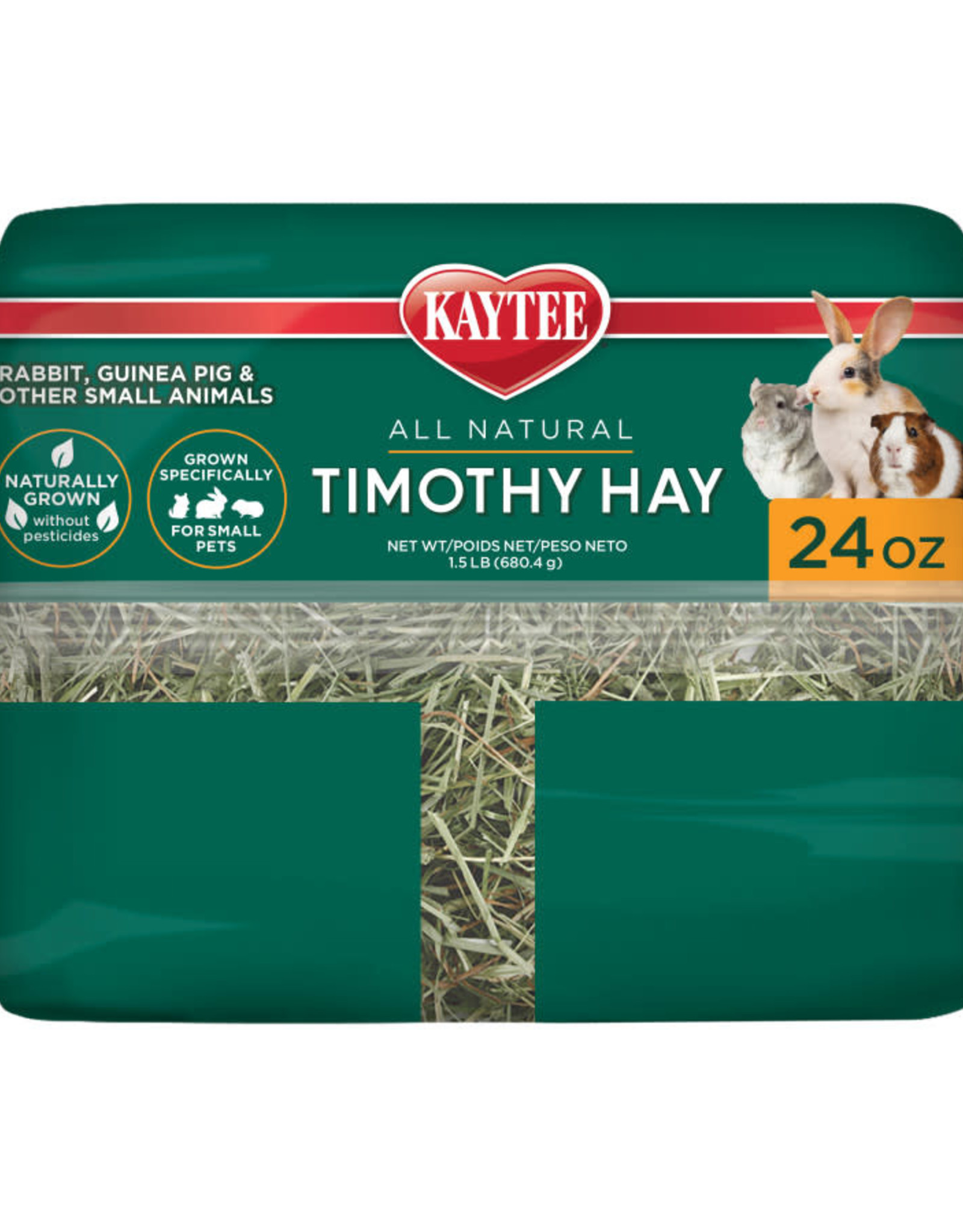 CENTRAL - KAYTEE PRODUCTS KAYTEE- NATURAL- 16X7X5- TIMOTHY HAY 24 OZ