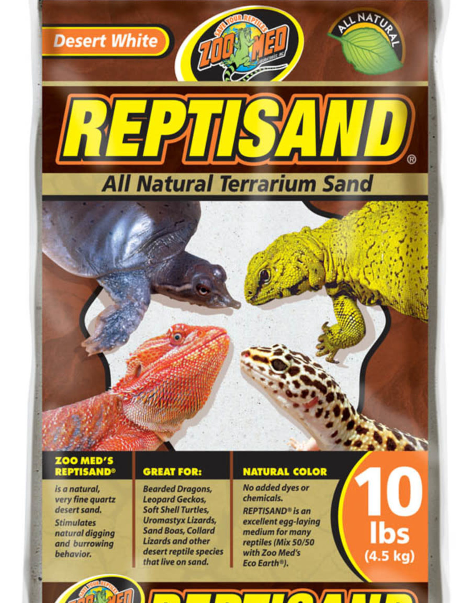 ZOO MED LABORATORIES, INC. ZOO MED- SW-10- REPTISAND- DESERT-  WHITE- 10 LB
