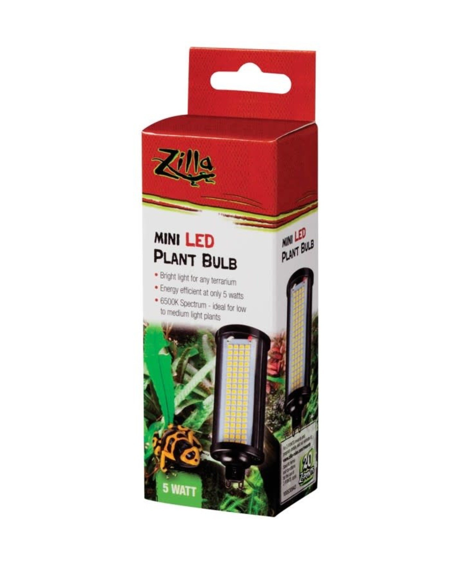 ZILLA PET PRODUCTS ZILLA- LED PLANT BULB- 6500K SPECTRUM- 4.75X1.75X1.25- 5W- MINI