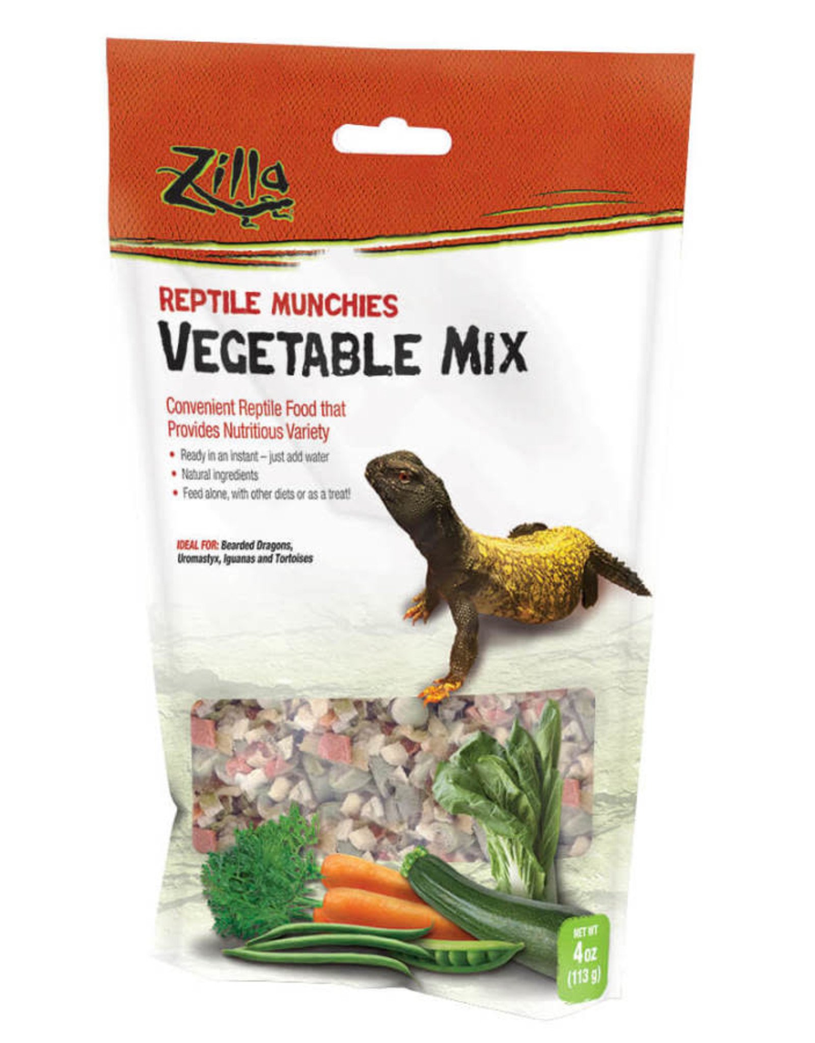 ZILLA PET PRODUCTS ZILLA- REPTILE MUNCHIES- 2X5X7-4 OZ- VEGETABLE