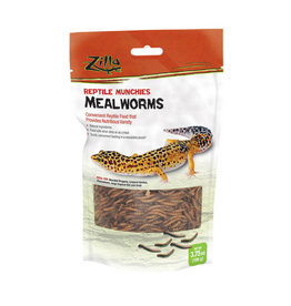 ZILLA PET PRODUCTS ZILLA- REPTILE MUNCHIES- 1X3X4- 3.75 OZ- MEALWORMS