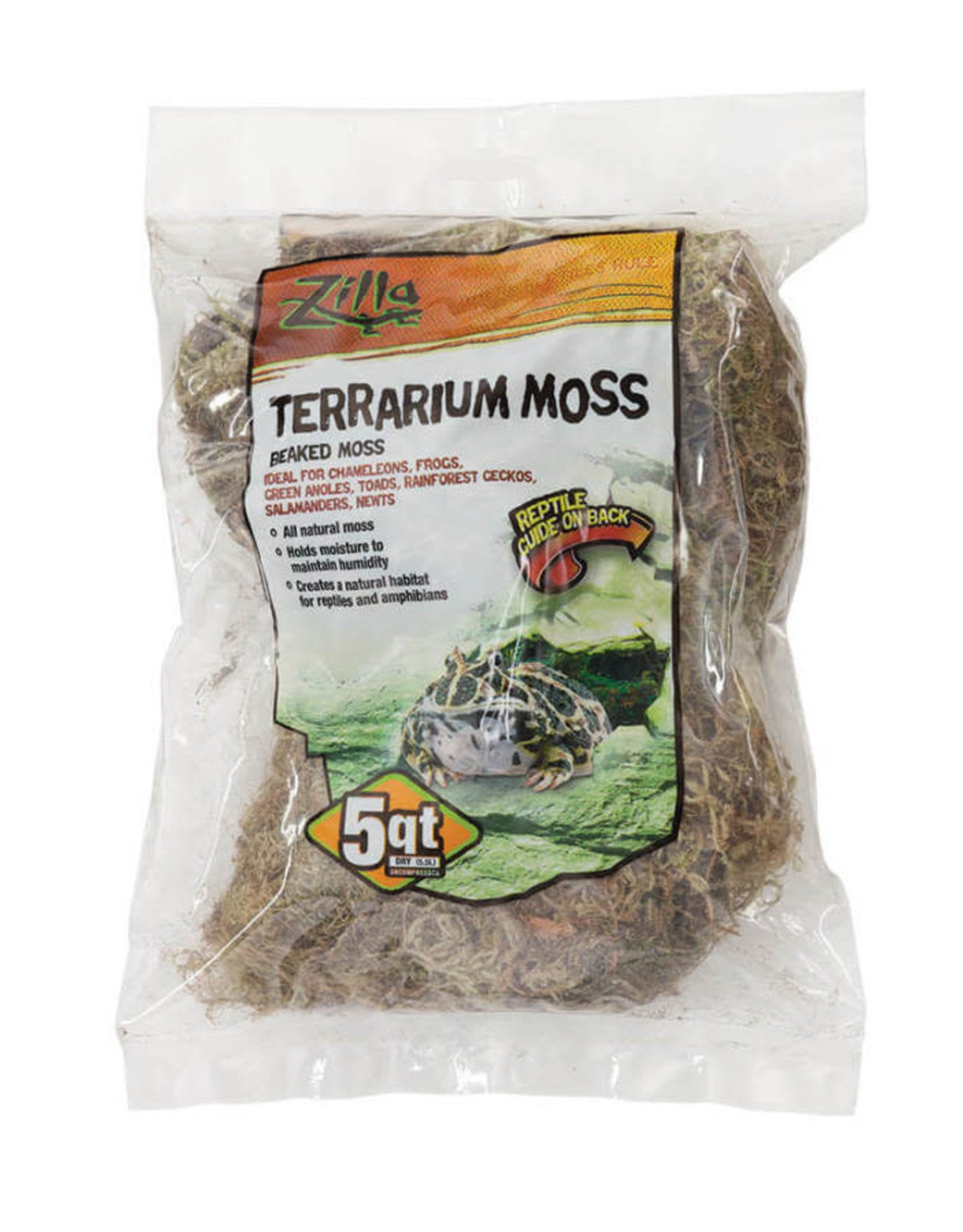 ZILLA PET PRODUCTS ZILLA- TERRARIUM SUBSTRATE- BEAKED MOSS- 11X6.5X4.5- 5 QT