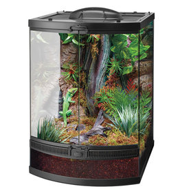 ZILLA PET PRODUCTS ZILLA- TERRARIUM- GLASS- OPEN FRONT- BOW FRONT- 18X21X25