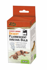 ZILLA PET PRODUCTS ZILLA- CANOPY SERIES- FLORESCENT UVB/UVA BULB- 3X3X5- 20W- DESERT