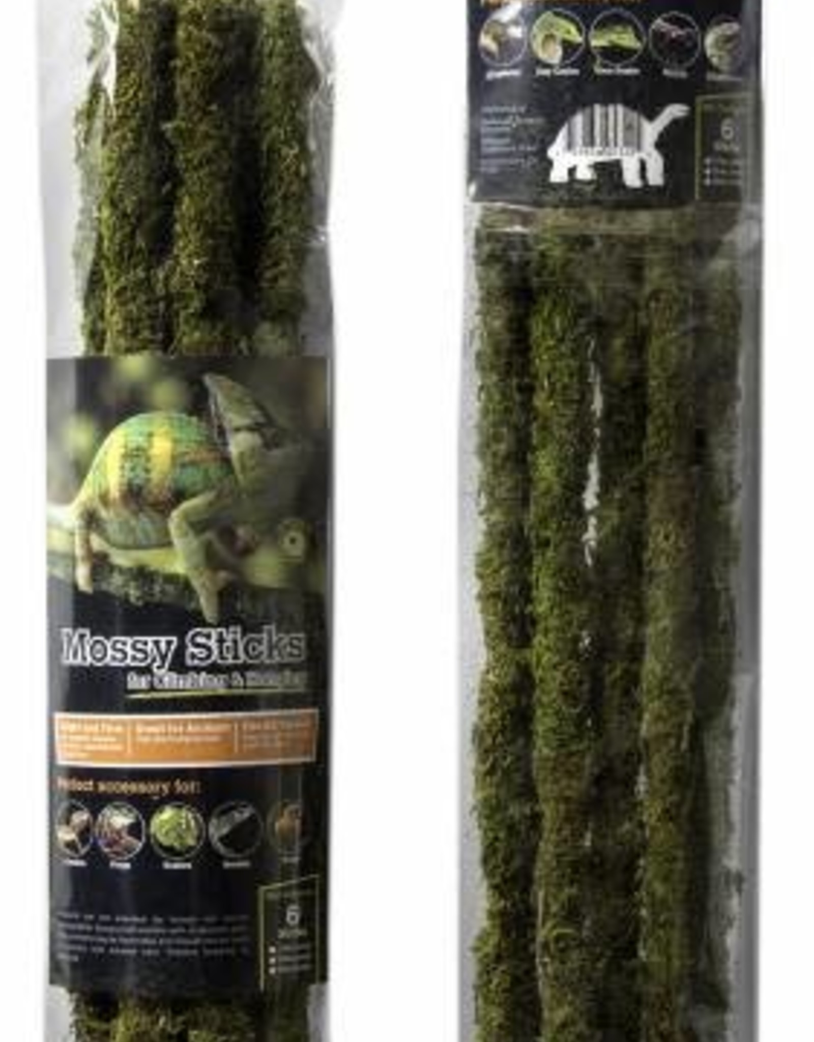 GALAPAGOS GALAPAGOS-MOSSY STICKS- 24 INCH- GREEN-  6 PACK