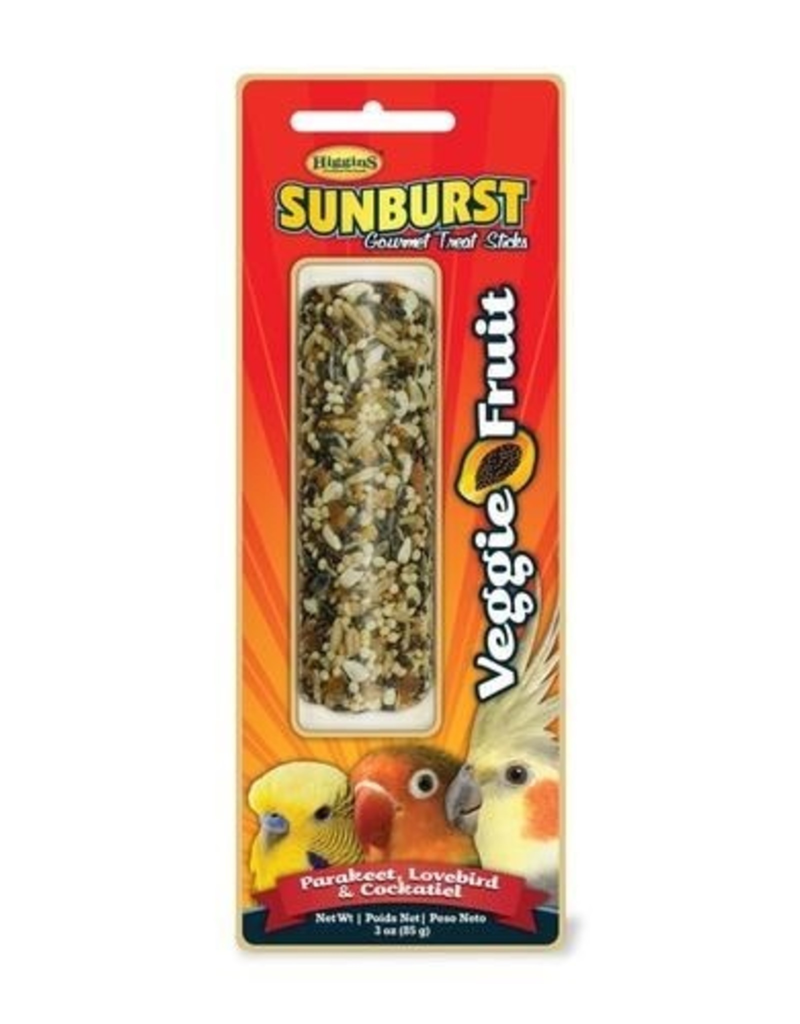 HIGGINS PREMIUM PET FOODS HIGGINS- SUNBURST- TREAT STICK- 5X2X2- VEGETABLE & FRUIT- COCKATIEL- 3 OZ