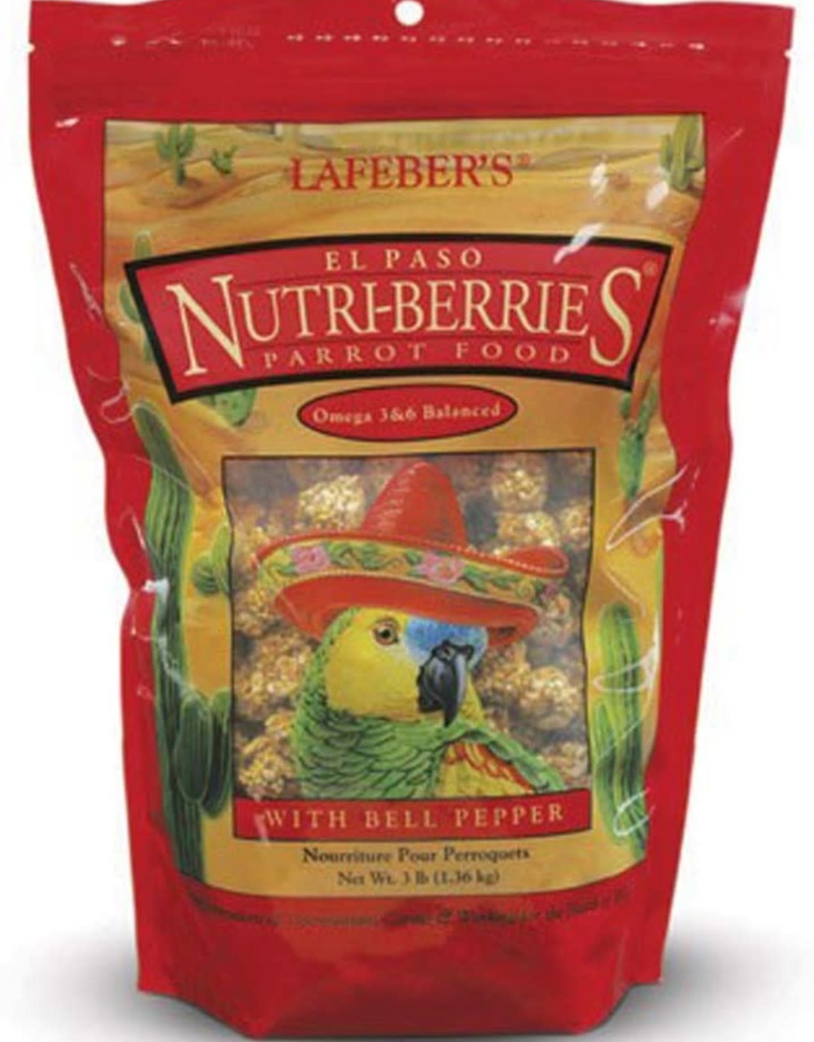 LAFEBER'S LAFEBER'S- NUTRI-BERRIES- PELLETED DIET/TREAT- 8.25X8.25X6- 3 LB- PARROT- EL PASO