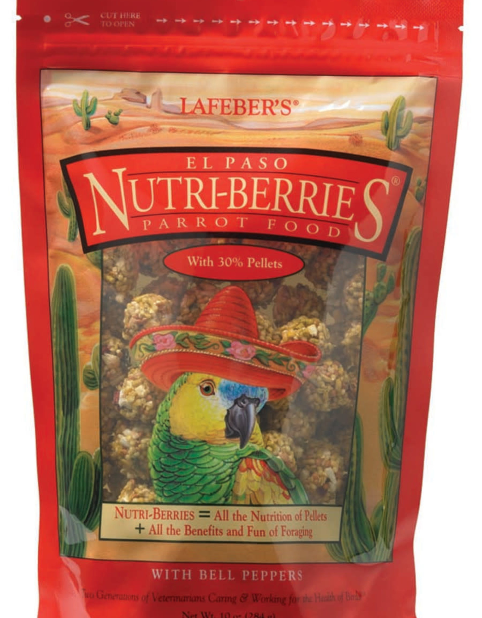 LAFEBER'S LAFEBER'S- NUTRI-BERRIES- PELLETED DIET/TREAT- 8.25X8.25X6- 10 OZ- PARROT- EL PASO