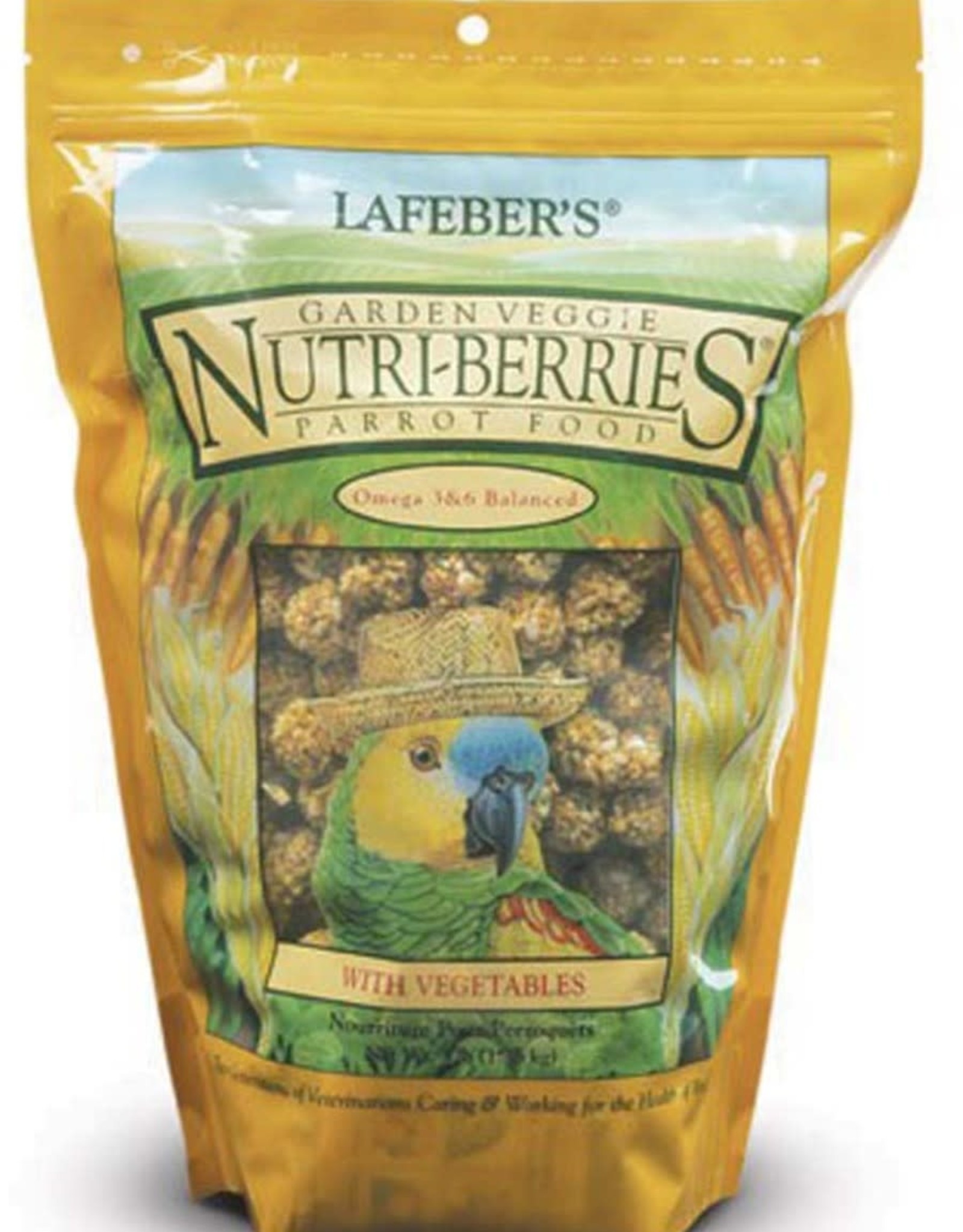 LAFEBER'S LAFEBER'S- NUTRI-BERRIES- PELLETED DIET/TREAT- 8.25X8.25X6- 3LB- PARROT- GARDEN VEGGIE
