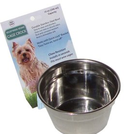 LIXIT ANIMAL CARE PRODUCTS LIXIT- QUICK LOCK CROCK- STAINLESS STEEL- 10 OZ