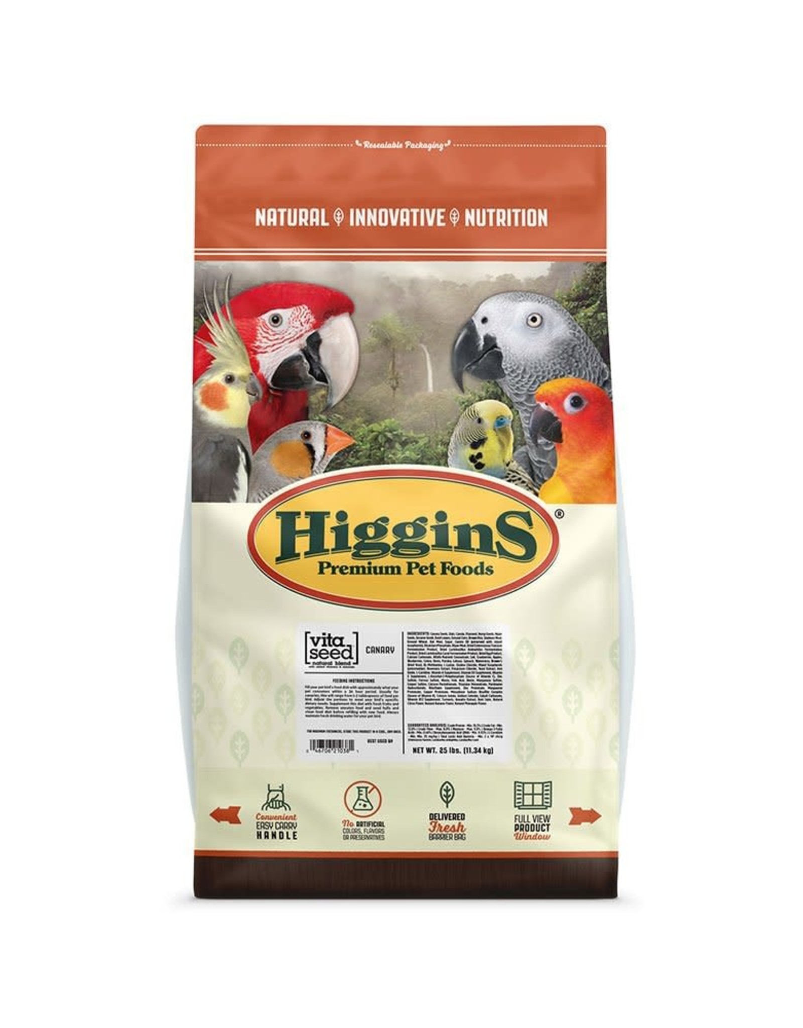 HIGGINS PREMIUM PET FOODS HIGGINS- VITA- 18X5X34- CANARY SEED- 25 LB